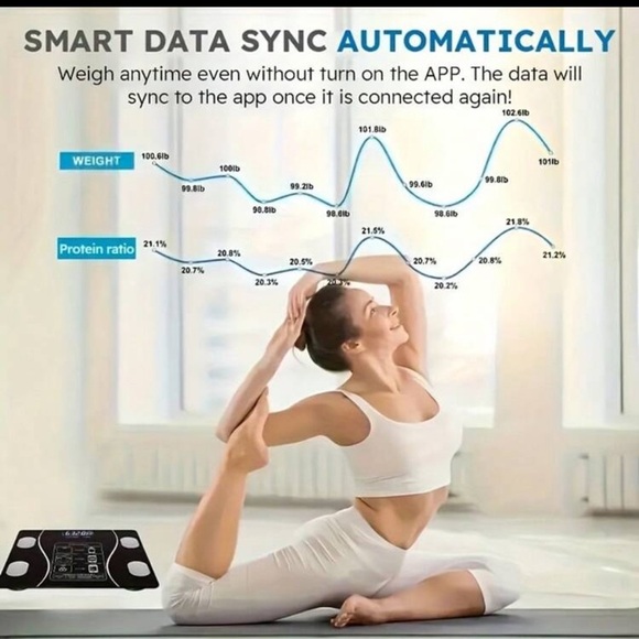 Smart digital scale with LED display and Bluetooth connectivity New in box - Picture 8 of 12